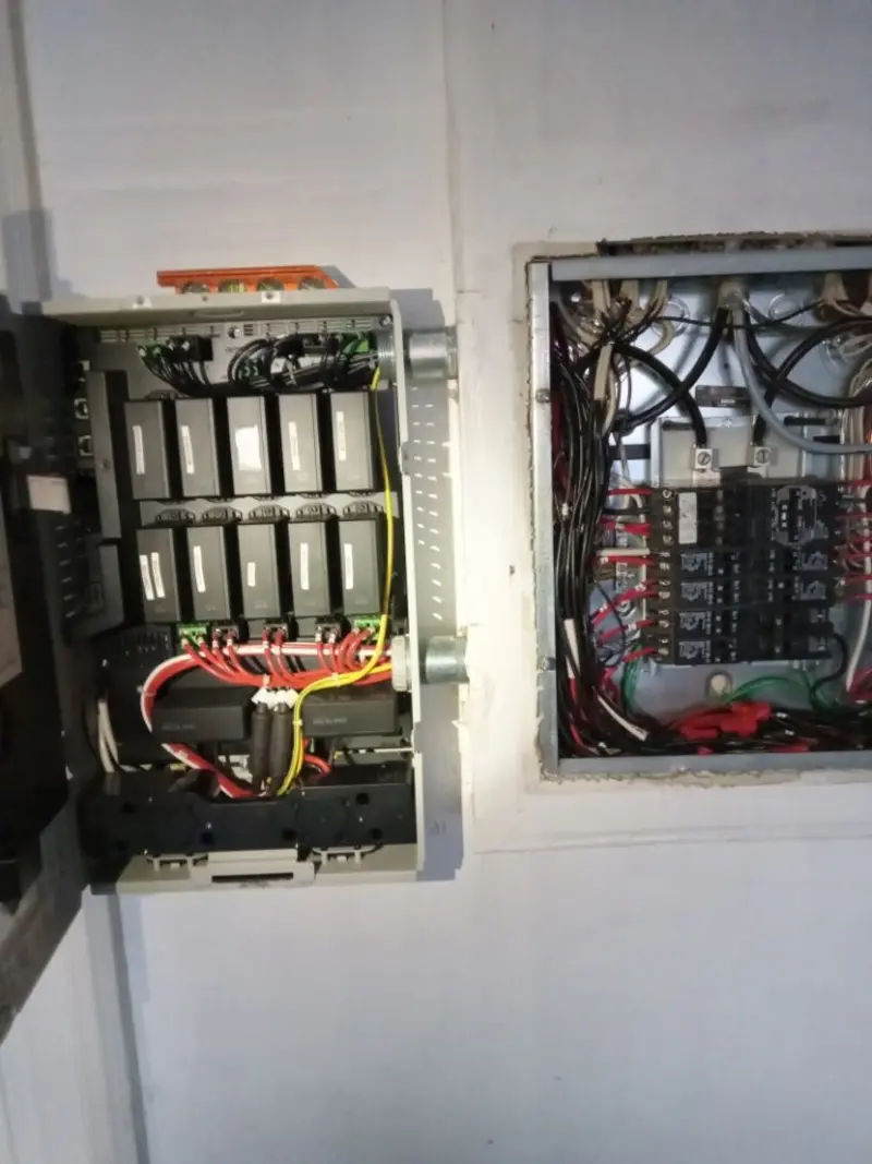Electrical panel upgrade completed for Security Camera Wiring in Kaser